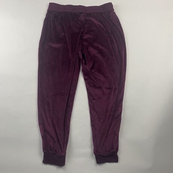 Honeydew Burgundy Soft Velour Pajama Lounge Jogger Pants Sz XL Elastic Waist - Picture 6 of 6